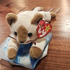 TY Beanie Baby Snip Siamese Cat +accessory